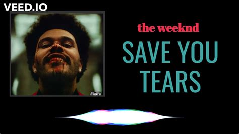 the weeknd save your tears lyrics